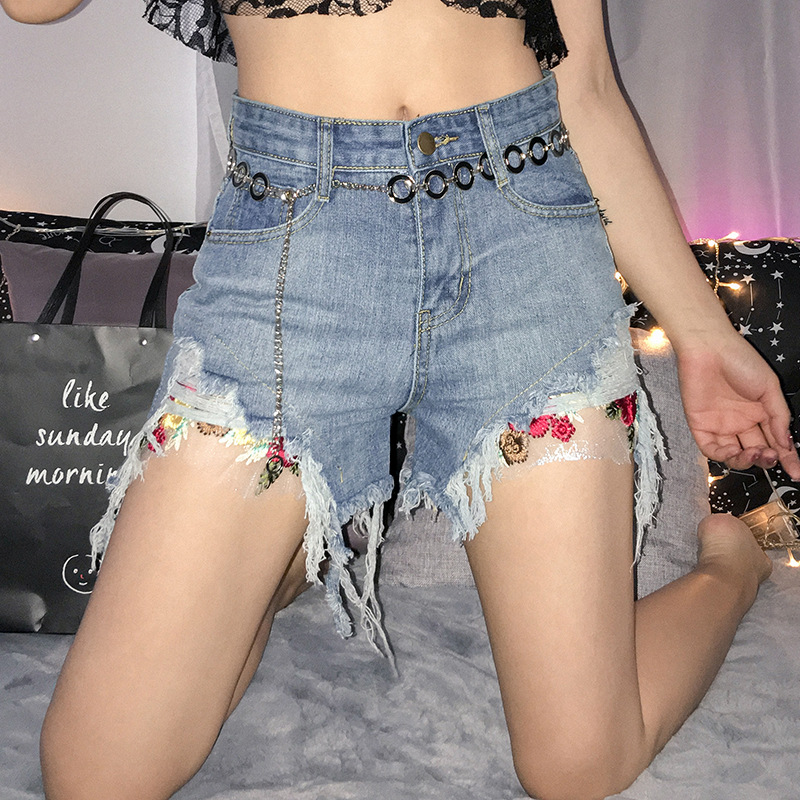 KALENMOS Denim Jeans Women Stretch Ripped Hole Bodycon Slim Jeggings High Waist Pencil Shorts Sexy Punk Hip club Streetwear, Blue
KALENMOS Denim Jeans Women Stretch Ripped Hole Bodycon Slim Jeggings High Waist Pencil Shorts Sexy Punk Hip club Streetwear, Blue