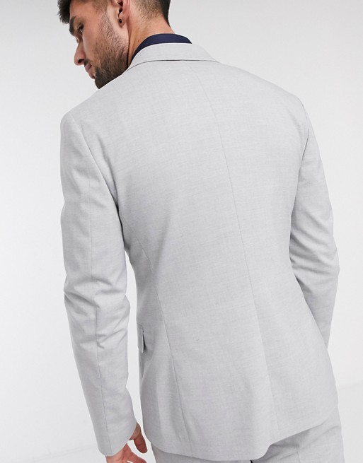 New Fashion Beach Gray Men's Suit Wedding Tuxedo Formal Slim Fit One Button Groom Prom Dinner Blazer Suits(Jacket+Pants)
