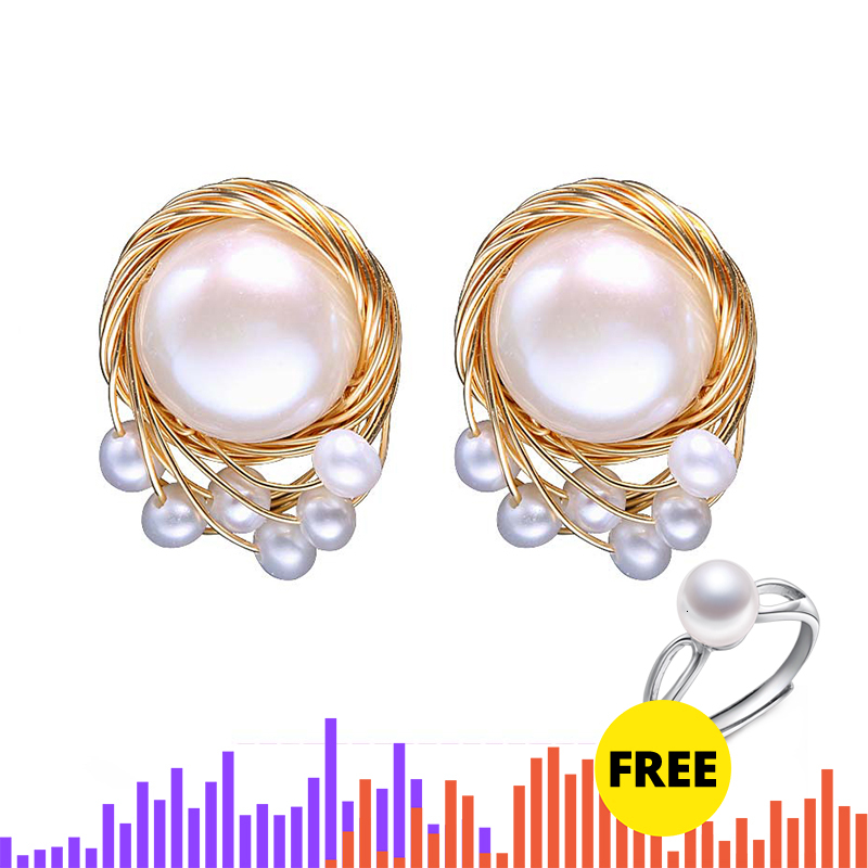 DAIMI Vintage Pearl Earrings Handmade Jewelry 13-14mm Large Freshwater Pearl Studs Earrings Luxury Jewelry CJ191201
DAIMI Vintage Pearl Earrings Handmade Jewelry 13-14mm Large Freshwater Pearl Studs Earrings Luxury Jewelry CJ191201
