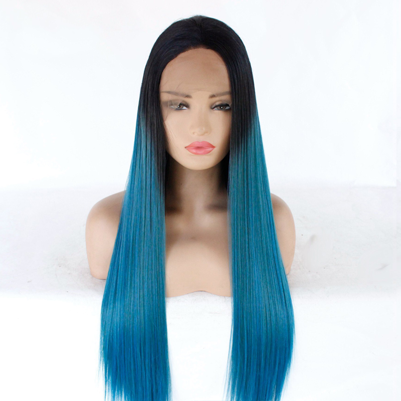Wholesale Straight Lace Front Wig Ombre 1B Blue Hair Heat Resistant Fibers Synthetic Lace Front Wig Glueless Half Hand Tied for All Women, Ombre color
Wholesale Straight Lace Front Wig Ombre 1B Blue Hair Heat Resistant Fibers Synthetic Lace Front Wig Glueless Half Hand Tied for All Women, Ombre color