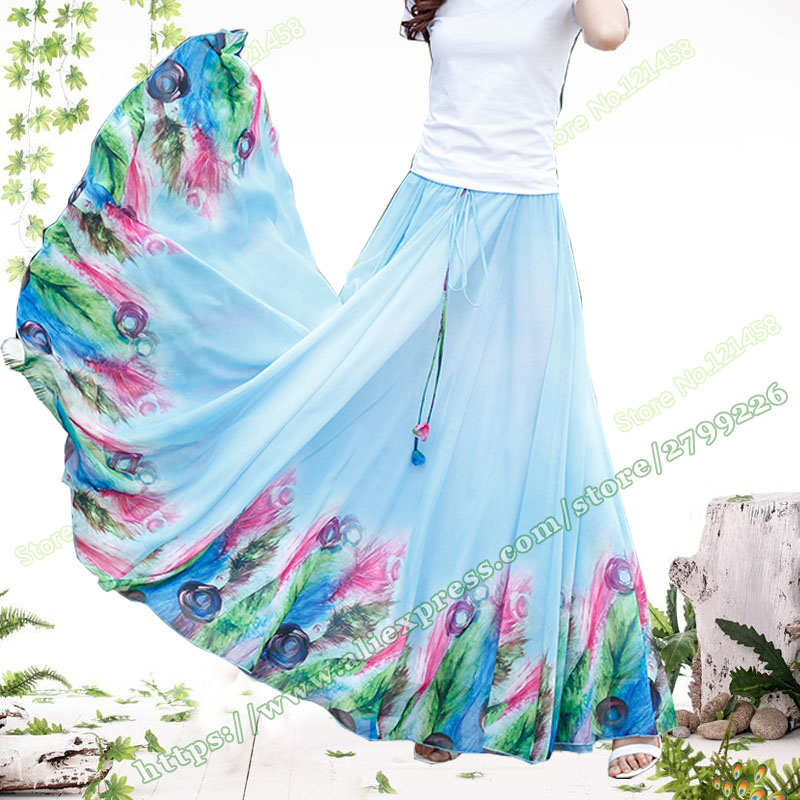 2020 Bohemia Female Fashion Plus Size 7XL 8XL 6XL Summer elegant Chiffon Big Green Flower Pattern Beach Skirt Maxi Skirts Womens, Blue
2020 Bohemia Female Fashion Plus Size 7XL 8XL 6XL Summer elegant Chiffon Big Green Flower Pattern Beach Skirt Maxi Skirts Womens, Blue