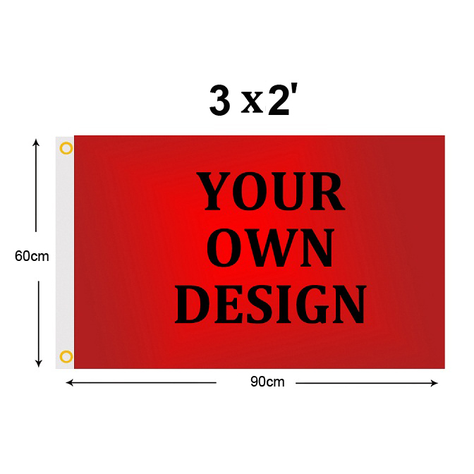 Custom 2x3 FT Flag Banner 60x90 cm Sports Party Club Gift Digital Printed Indoor Outdoor Polyester Advertising Flags and Banners
Custom 2x3 FT Flag Banner 60x90 cm Sports Party Club Gift Digital Printed Indoor Outdoor Polyester Advertising Flags and Banners