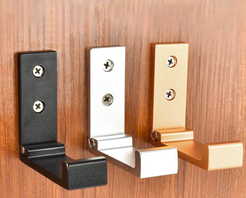 Space Aluminum Clothes Coat Hook Single Hook Foldable Wall Mounted Wall Door Towel Hanger for Bathroom, Kitchen, Bedroom