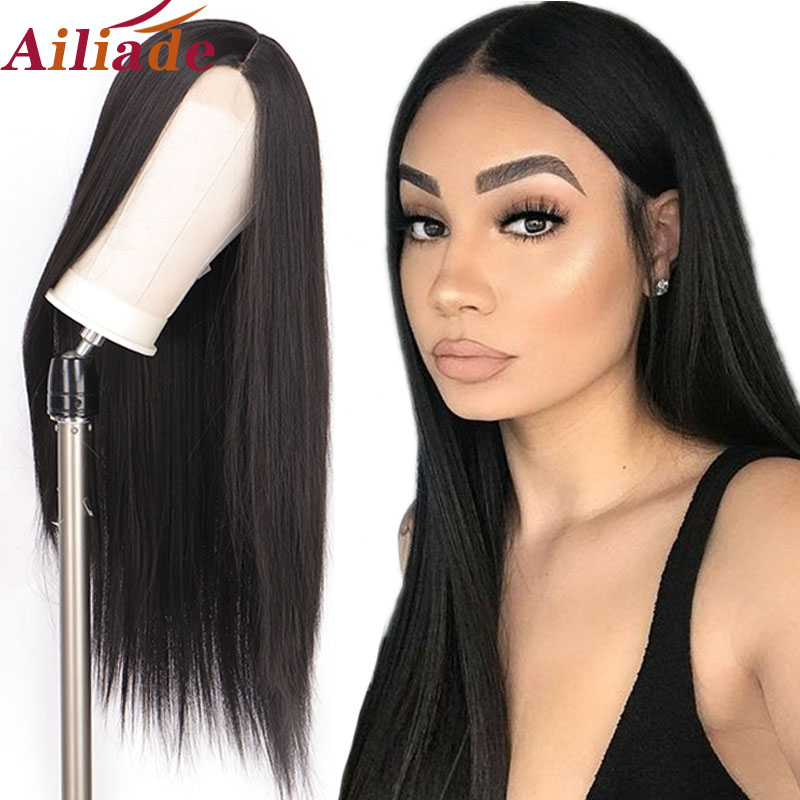 AILIADE 30Inch Long Straight Wigs For Women Middle Part Heat Resistant Fiber Synthetic small Lace Front wig Cosplay Wigs, Black
AILIADE 30Inch Long Straight Wigs For Women Middle Part Heat Resistant Fiber Synthetic small Lace Front wig Cosplay Wigs, Black