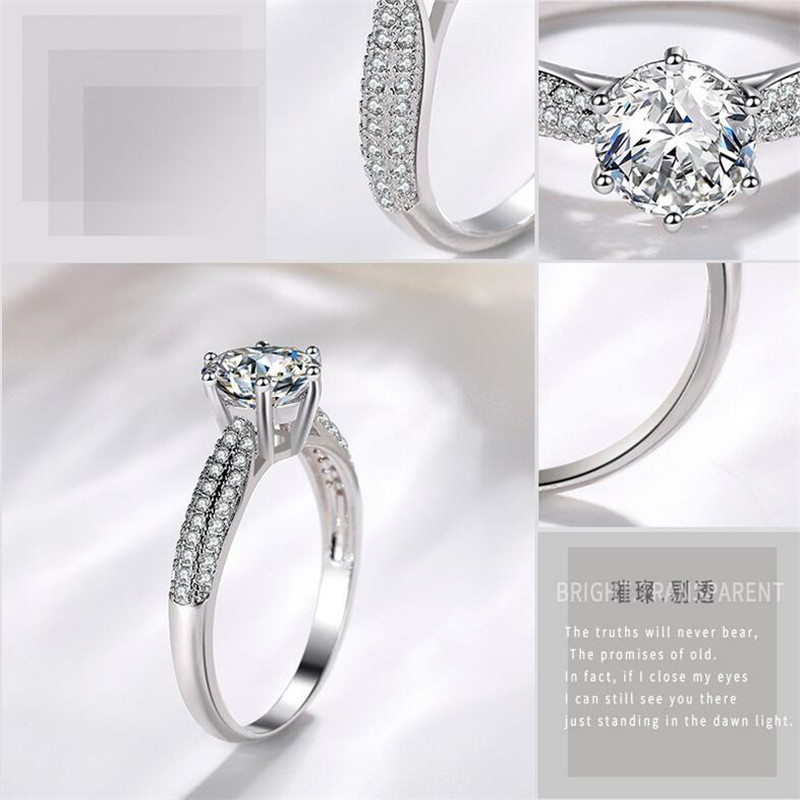 Victoria Wieck Wedding band Ring Luxury Jewelry Real 925 Sterling Silver Round Cut White Topaz CZ Diamond Women Engagement Bridal Ring Gift
