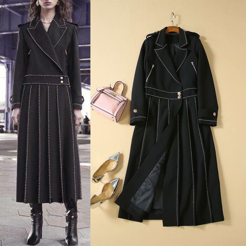 shows in same dress suit brought heavy beading long sleeve trench coat of new fund of 2020 autumn winters female coat, Black
shows in same dress suit brought heavy beading long sleeve trench coat of new fund of 2020 autumn winters female coat, Black
