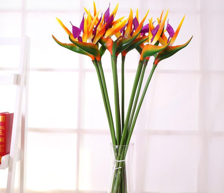 Artificial Plastic Bird Of Paradise Fake Flower Decorative Artificial Flowers Bridal Party Wedding Garden Home Decor