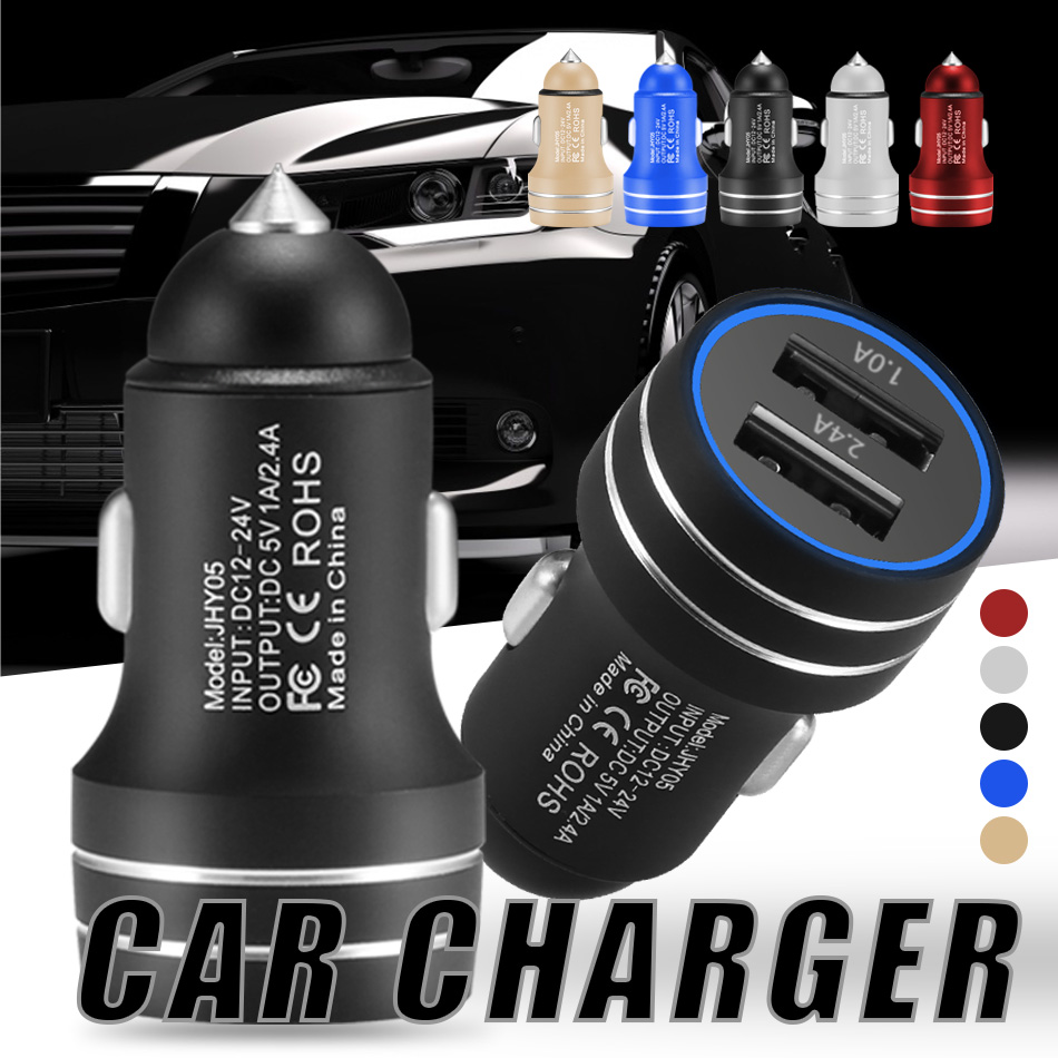 Metal Car Charger 5V 2.4A Fast Charging Adapter 18W Dual Ports USB Car Adapter for Android iPhone Universal Cellphones with Retail Box
Metal Car Charger 5V 2.4A Fast Charging Adapter 18W Dual Ports USB Car Adapter for Android iPhone Universal Cellphones with Retail Box