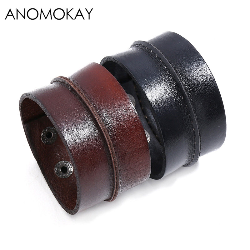 Charm Bracelets Anomokay European & American Trendy Cow Leather Strap Bracelet Vinatge Cowhide Punk Men
Charm Bracelets Anomokay European & American Trendy Cow Leather Strap Bracelet Vinatge Cowhide Punk Men