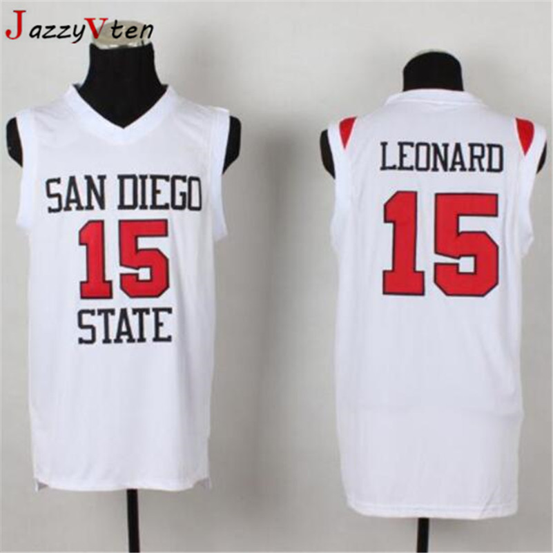 Top Quality San Diego State Aztecs #15 Kawhi Leonard Jersey #2 College embroidery Basketball Jerseys University Shirts Basketball shirts, White
Top Quality San Diego State Aztecs #15 Kawhi Leonard Jersey #2 College embroidery Basketball Jerseys University Shirts Basketball shirts, White