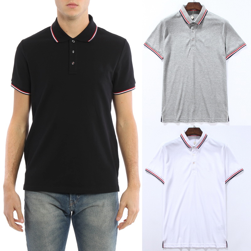 2019 Summer For Man Applique Patches Causal Polo Tops Striped Sleeves Shortsleeved Cotton Jersey Polo Shirts, Black mo/1158
2019 Summer For Man Applique Patches Causal Polo Tops Striped Sleeves Shortsleeved Cotton Jersey Polo Shirts, Black mo/1158
