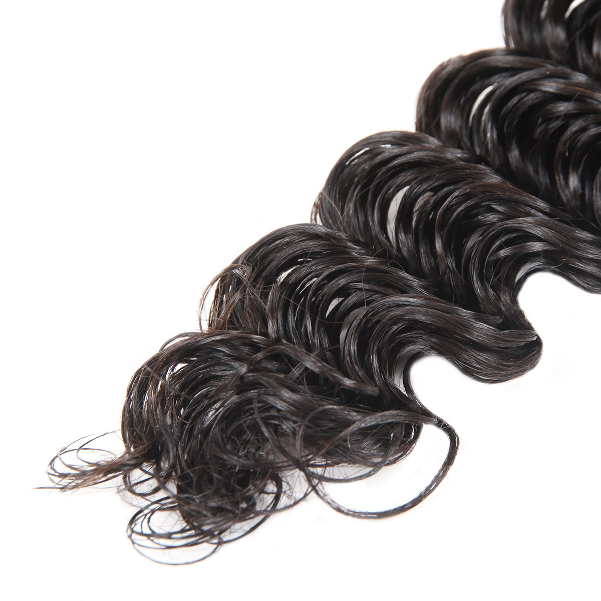 Ishow 12A Deep Wave Raw Human Hair Extensions Weft 3/4 Bundles Kinky Curly Body Brazilian Peruvian Malaysian Indian Hair Weave for Women All Ages Natu