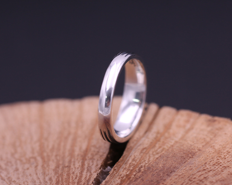 Personalized 925 sterling silver rings antique silver American vintage jewelry hand-made designer sword band rings for men & women nice gift