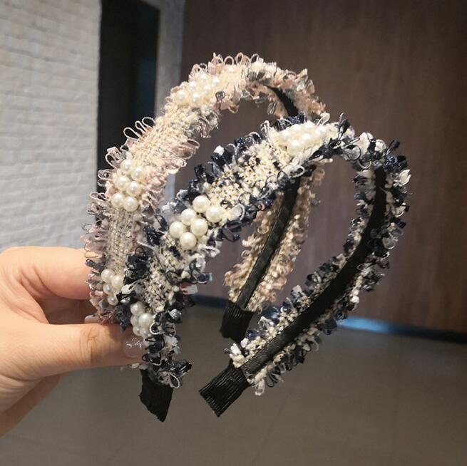 Hair hoop hair bundle pearl ladies 2020 new headband pressure hair hoop WY222