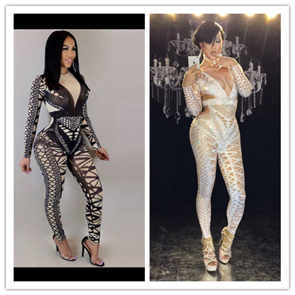 2019 New Sexy Women Body con Rhinestone Patchwork Club Halloween Party Prom Hot Evening Costumes Show Jumpsuit Romper Clothes, Black
2019 New Sexy Women Body con Rhinestone Patchwork Club Halloween Party Prom Hot Evening Costumes Show Jumpsuit Romper Clothes, Black