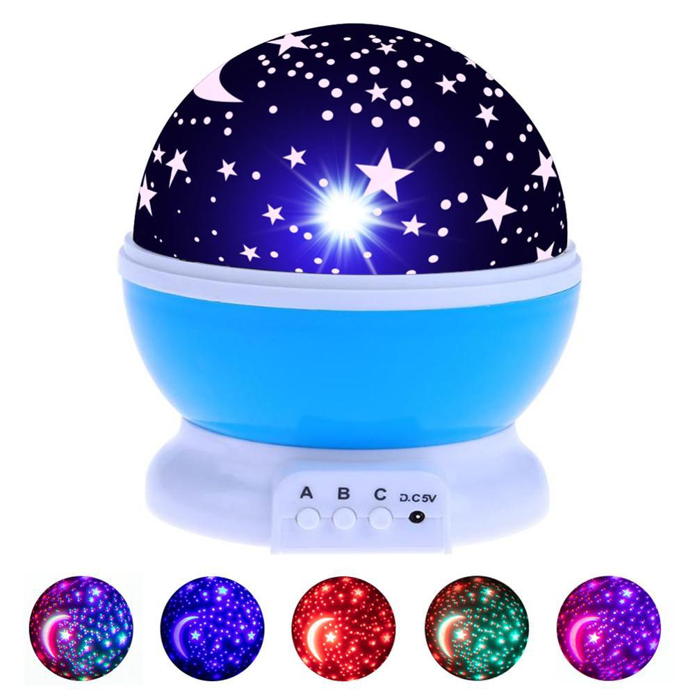 Rotating Night Light Projector Lamp Starry Sky Star Unicorn Kids Baby Sleep Romantic Led Projection Lamp USB Battery3929944