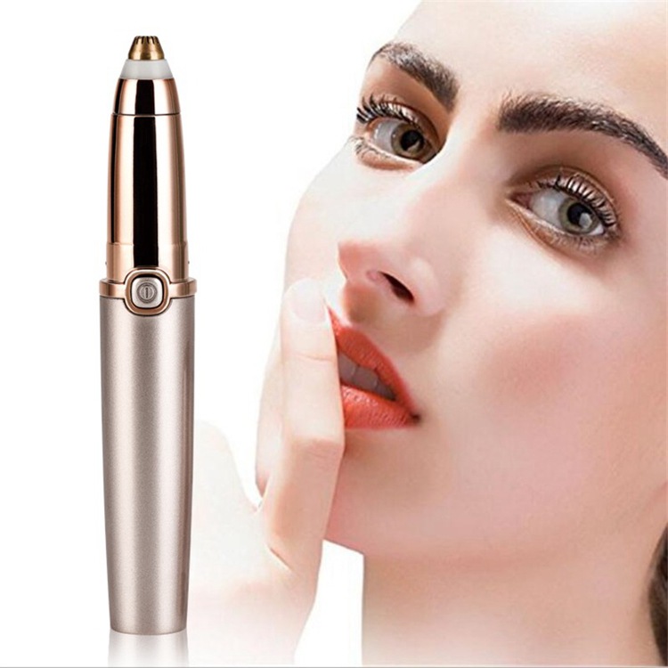 factory whole Sell Lipstick Facial Hair Remover Face Hair Removal Epilator Painless 18K Gold Plated Remover OPP bag withou