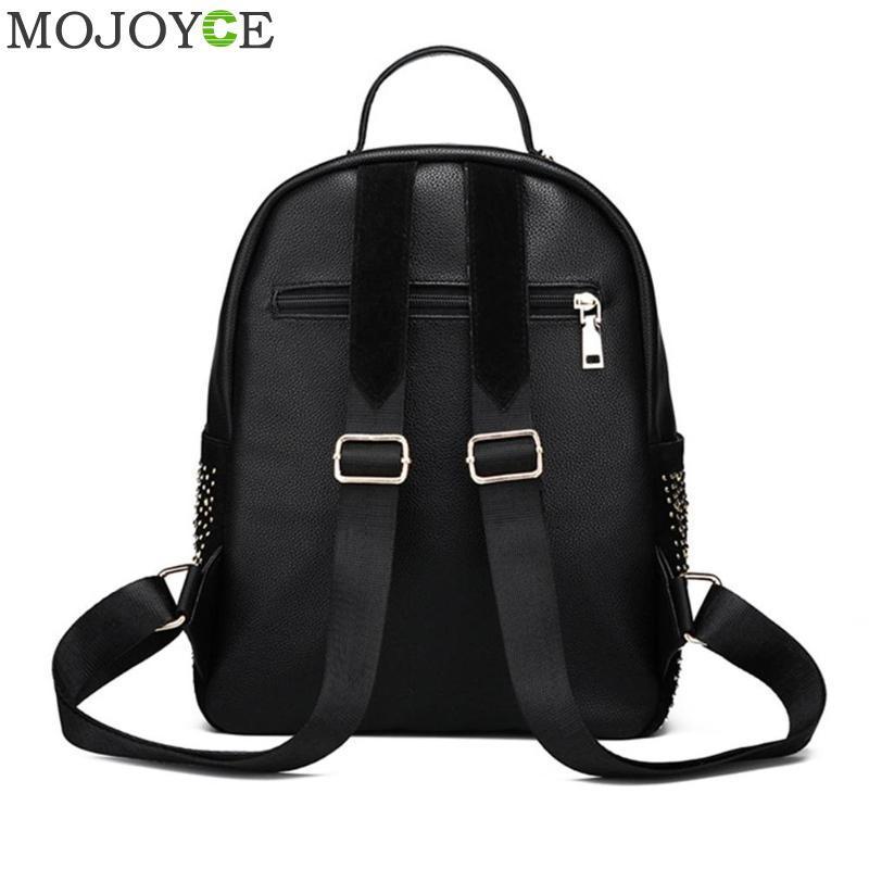 Leisure Style Women Backpack With Rhinestone PU Leather Female Backpacks High Capacity Travel Back Pack Bags Red Black Gold Y18110202