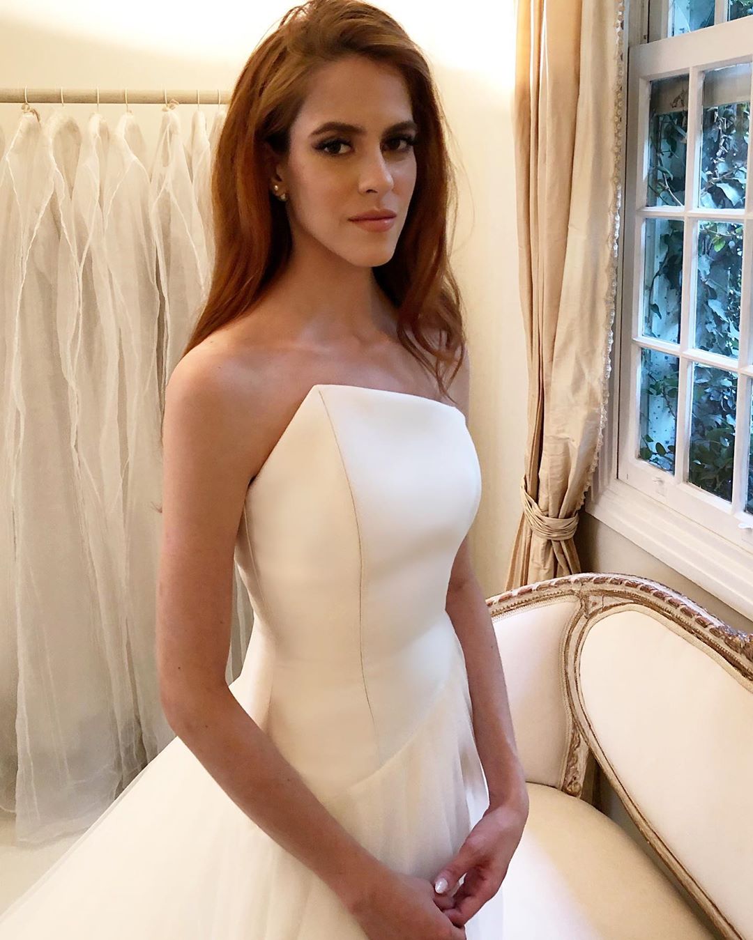Line Stunning A Wedding Dresses Strapless Neck Pleated Sleeveless Bridal Gowns Sweep Train Tulle Robe De Marie
