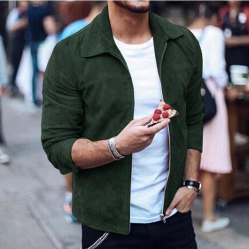 MJARTORIA 2020 New Fashion Men's Suede Leather Jacket Slim Fit Biker Motorcycle Jacket Coat Zipper Outwear Homme Streetwear