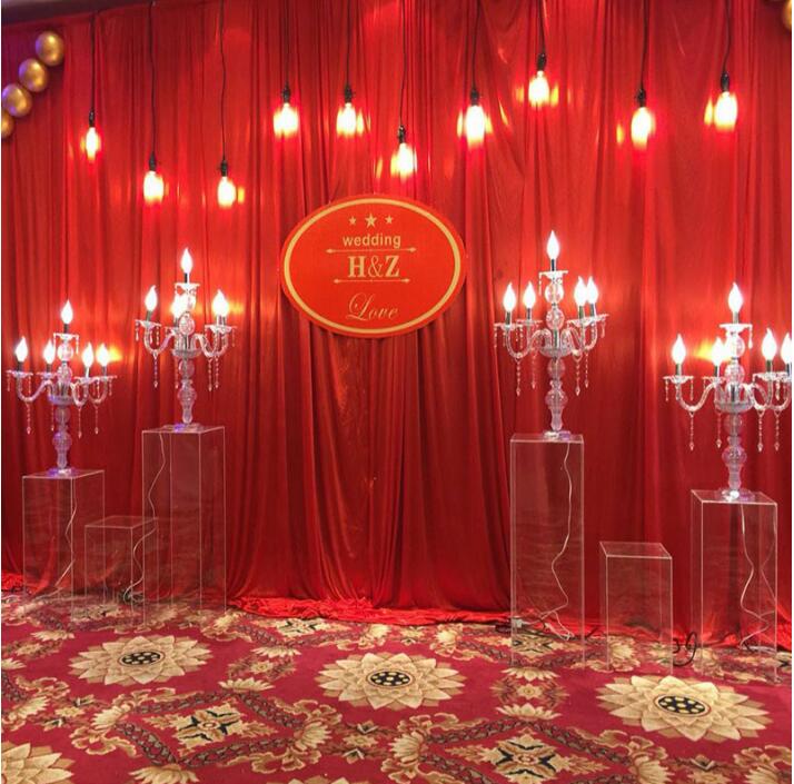 Flowers clear vase acrylic Stand flower Bouquet stands wedding Centerpieces Window craft display aisle road leads wedding flowers backdrops