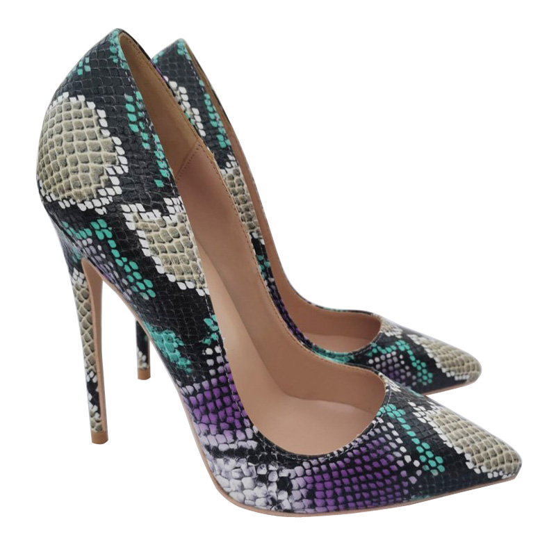 Snakeskin Pattern Printed Pumps Mixed Color Pointed Toe Stiletto Heels Nightclub Dress Shoes 12 CM Thin High Heel Slip On Pumps Women, As pic
Snakeskin Pattern Printed Pumps Mixed Color Pointed Toe Stiletto Heels Nightclub Dress Shoes 12 CM Thin High Heel Slip On Pumps Women, As pic