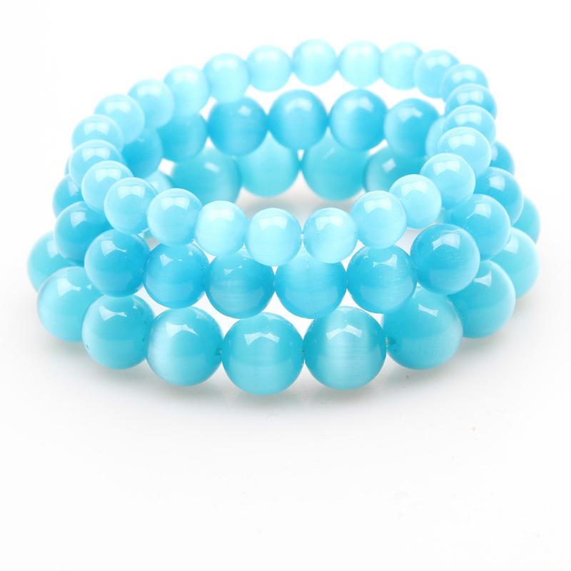 Natural Stone 8mm 10mm 12MM Blue Cat Eye Beads Bracelet Bangle for Women Opal Bracelet Jewelry 18cm -19cm
Natural Stone 8mm 10mm 12MM Blue Cat Eye Beads Bracelet Bangle for Women Opal Bracelet Jewelry 18cm -19cm