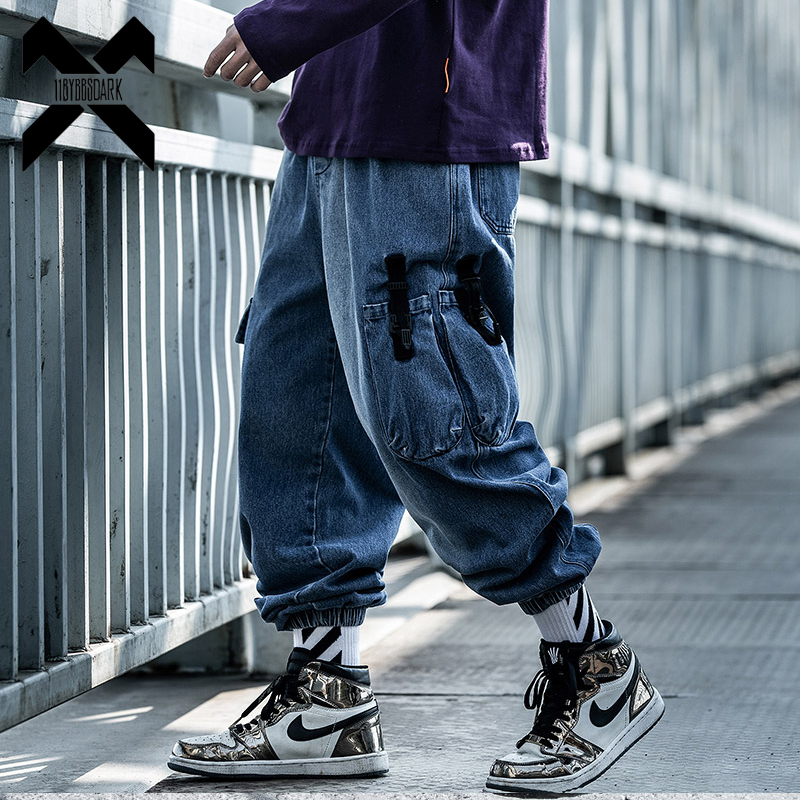 11 BYBB'S DARK Hip Hop Cargo Denim Pants Men Loose Baggy Vintage Jeans Elastic Waist Rock Ribbon Pant Streetwear WX015, Black
11 BYBB'S DARK Hip Hop Cargo Denim Pants Men Loose Baggy Vintage Jeans Elastic Waist Rock Ribbon Pant Streetwear WX015, Black