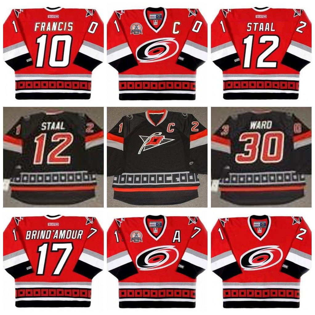 Carolina Hurricanes 10 RON FRANCIS 2002 2003 2010 17 ROD BRIND'AMOUR 2002 30 CAM WARD 2010 Vintage Hockey Jersey, 12 eric staal 2010
Carolina Hurricanes 10 RON FRANCIS 2002 2003 2010 17 ROD BRIND'AMOUR 2002 30 CAM WARD 2010 Vintage Hockey Jersey, 12 eric staal 2010