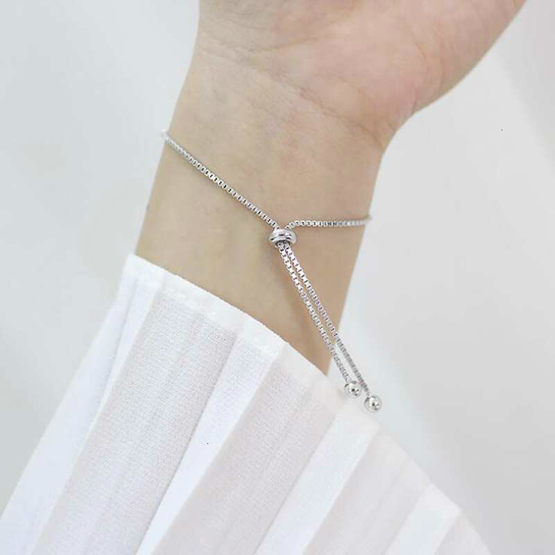 Wholesale-Women Fashion Chain Bowknot Sterling Silver Charms Bracelet Ladies Cubic Zircon Bracelets Female Jewelry