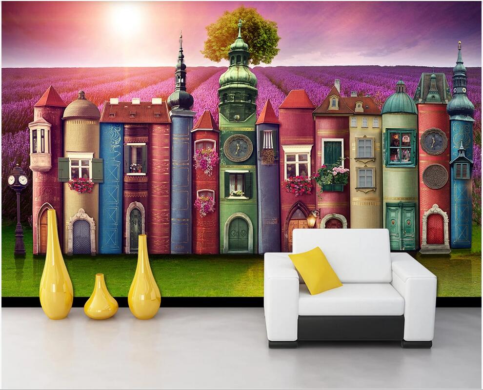 3d landscapes wall custom mural wallpaper Creative book house book background lavender manor TV background wall modern 3d mural on the wall, Non-woven fabric
3d landscapes wall custom mural wallpaper Creative book house book background lavender manor TV background wall modern 3d mural on the wall, Non-woven fabric