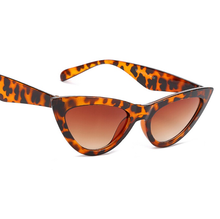 Wholesale-2018 New Women Vintage PC Sunglasses 7 Colors e Cat EyRetro Leopard Print Sunglasses Frames