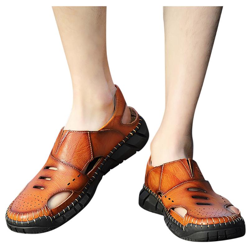 Men Leather Sandals Summer Classic Men Shoes Slippers Soft Sandals Roman Comfortable Walking Footwear #3, Black
Men Leather Sandals Summer Classic Men Shoes Slippers Soft Sandals Roman Comfortable Walking Footwear #3, Black