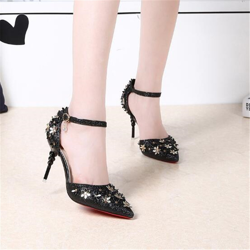 New Women's Summer Sandals Ankle Strap High Heels Platform Crystal Design Sexy Party Shoes For Women Size 35-40, Black
New Women's Summer Sandals Ankle Strap High Heels Platform Crystal Design Sexy Party Shoes For Women Size 35-40, Black