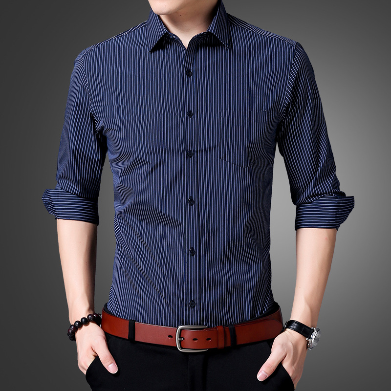 Jbersee High Quality Men Dress Shirts Long Sleeve Shirt Men Spring Autumn Korean Style Striped Shirts Casual Mens Clothin, Light blue
Jbersee High Quality Men Dress Shirts Long Sleeve Shirt Men Spring Autumn Korean Style Striped Shirts Casual Mens Clothin, Light blue