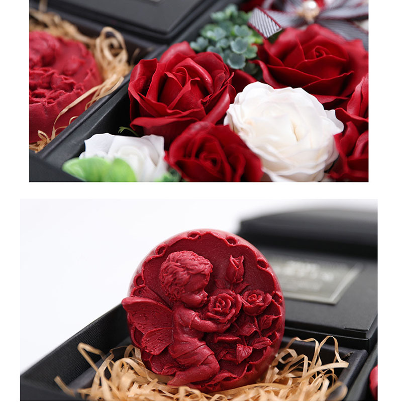 Valentine Scented Soap Artificial Rose Bathable Angel Rose Gift Box Wedding Birthday Girlfriend Romantic Fragrant Petals Flowers C2315134