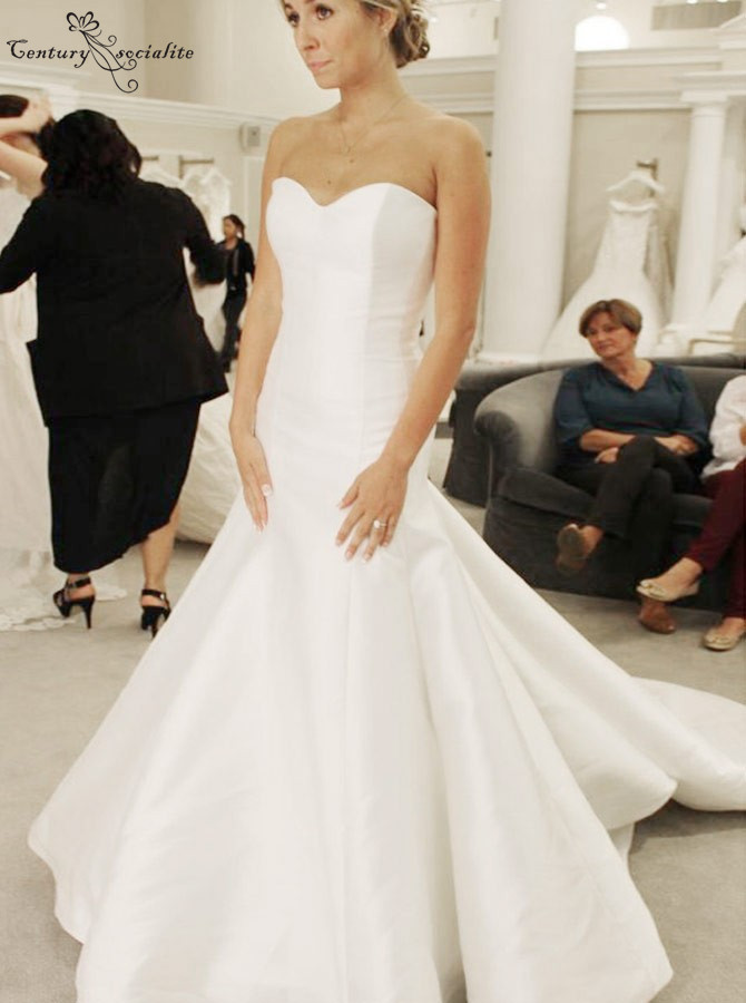 Satin Simple Wedding Dresses 2019 Mermaid Sweetheart Lace Up Back Sweep Train Elegant Bridal Gowns Plus Size Vestido De Noiva, Ivory
Satin Simple Wedding Dresses 2019 Mermaid Sweetheart Lace Up Back Sweep Train Elegant Bridal Gowns Plus Size Vestido De Noiva, Ivory