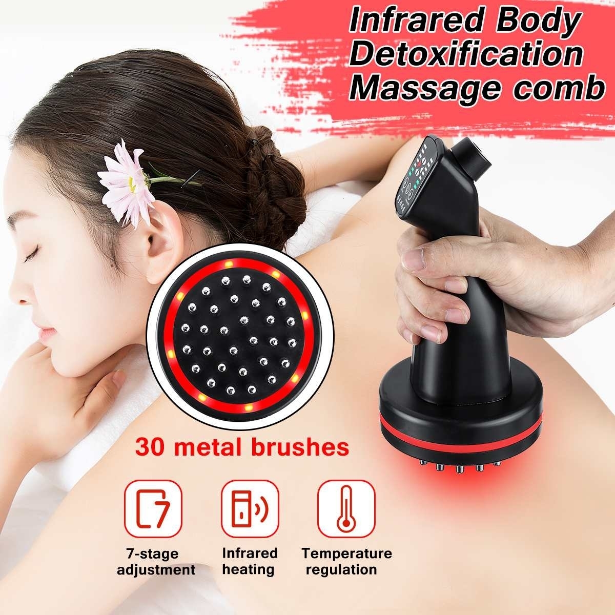 BIO microcurrent Infrared body Detoxification massage Meridian Electronic acupuncture Warm Brush slim Device Promote Blood Relax LY191203
BIO microcurrent Infrared body Detoxification massage Meridian Electronic acupuncture Warm Brush slim Device Promote Blood Relax LY191203