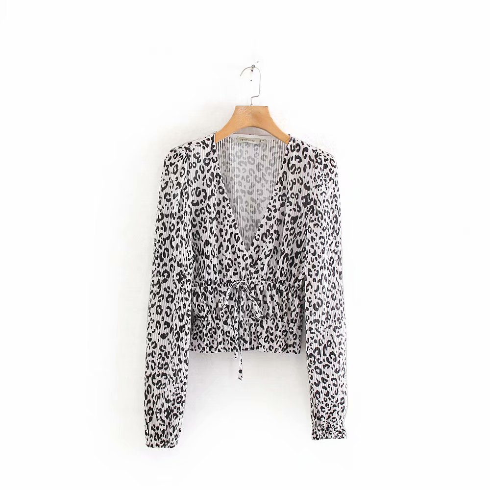 2020 NEW Women Deep V neck Leopard Print casual pleated smock Shirts Blouses Women Lace Up roupas femininas blusas tops LS6090, As pic ls6090dwdd
2020 NEW Women Deep V neck Leopard Print casual pleated smock Shirts Blouses Women Lace Up roupas femininas blusas tops LS6090, As pic ls6090dwdd