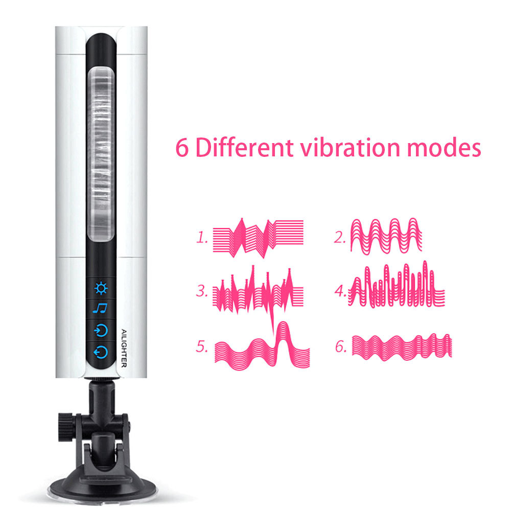 OLO Intelligent Voice Heating Sucking Masturbation Cup Vibrating Oral Aircraft Cup Deep Throat Male Masturbators Sex Toy for Man T200327