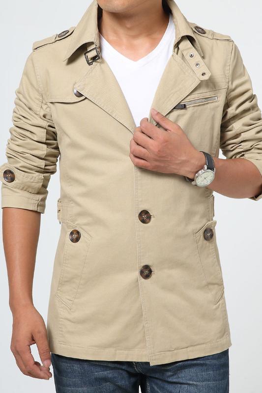 Men Casaco Inverno Homem Casual Mens Jackets And Coats Fashion Solid Cotton Overcoat New Trench Coat Veste Homme Jacket 9