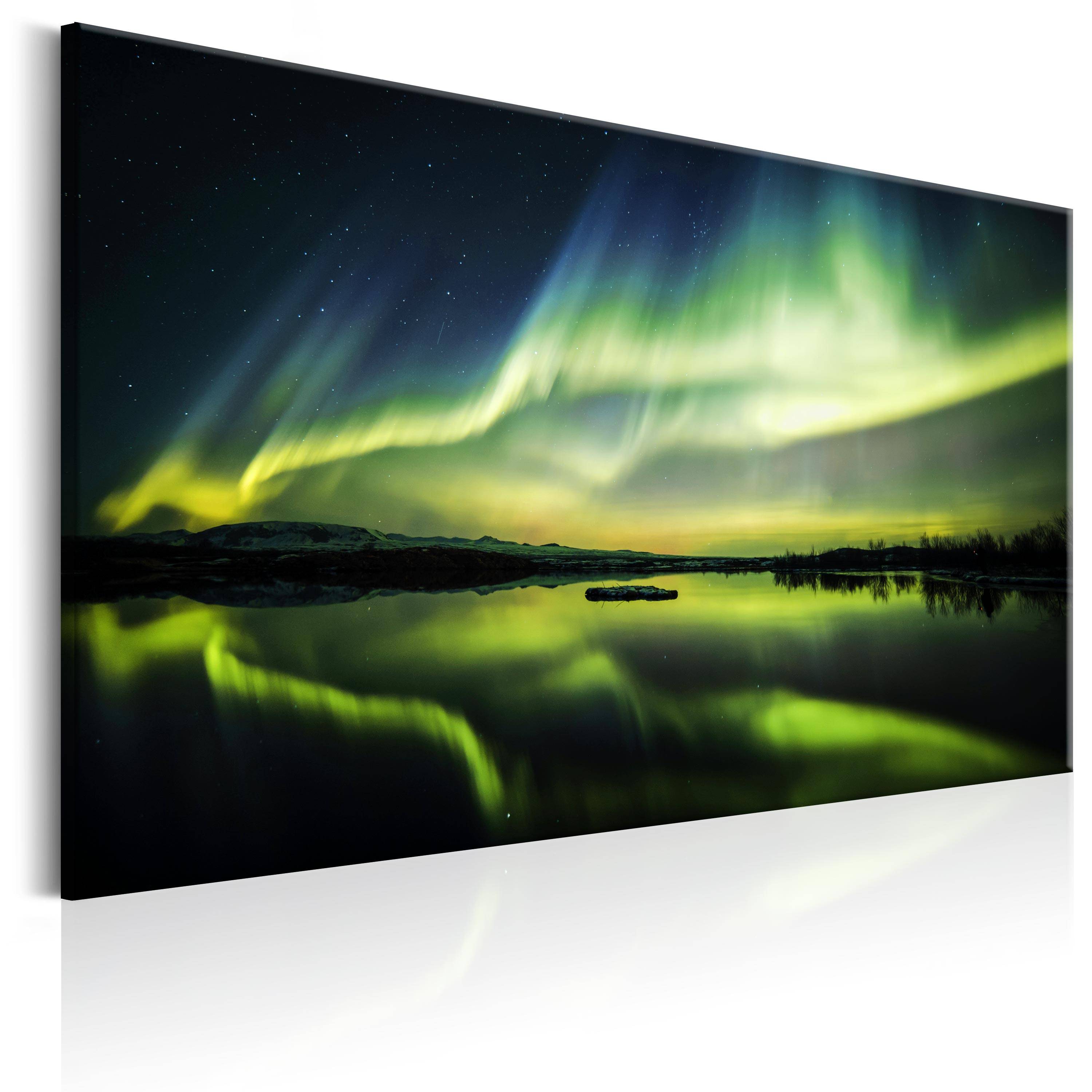 Unframed Modern Wall Decor HD Printed Aurora Borealis Painting on Canvas Home Decoration Print Poster Picture for Living Room