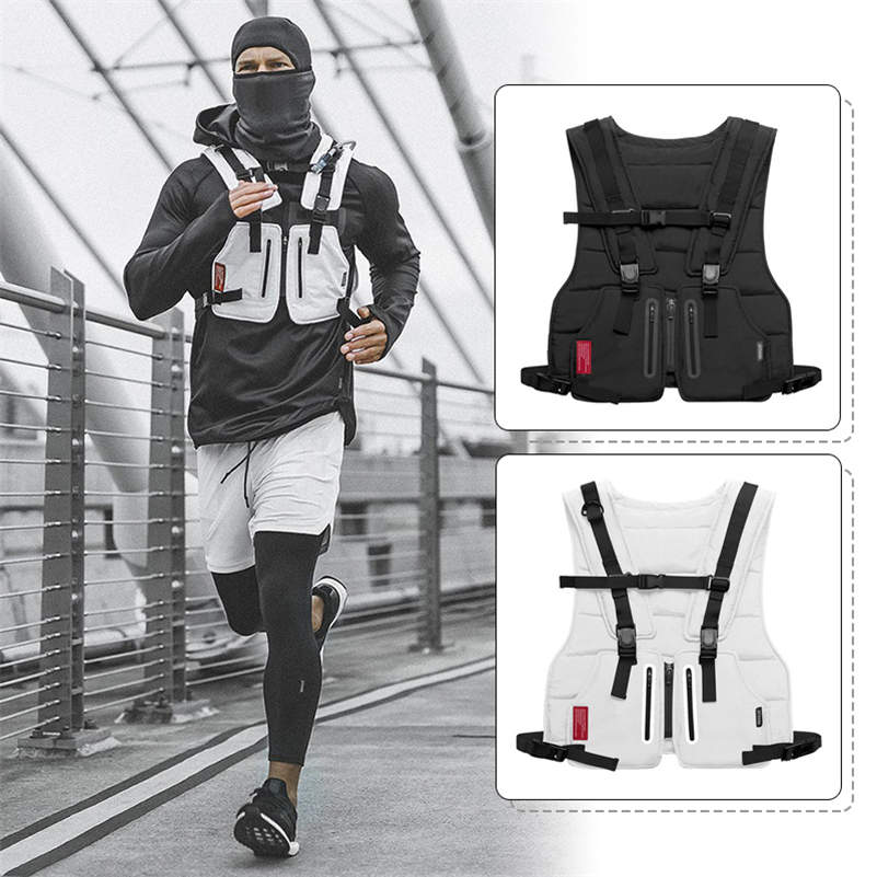 New Multi-function Tactical Vest Outdoor Sports Fitness Men Protective Reflective Strip Tops Vest Zipper Pockets Waist Bag, Black
New Multi-function Tactical Vest Outdoor Sports Fitness Men Protective Reflective Strip Tops Vest Zipper Pockets Waist Bag, Black