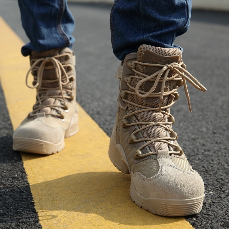 Hot Sale-ots Special Forces Army Tactical Desert Combat Boots Outdoor Hiking Shoes Cow Leather Snow Boots