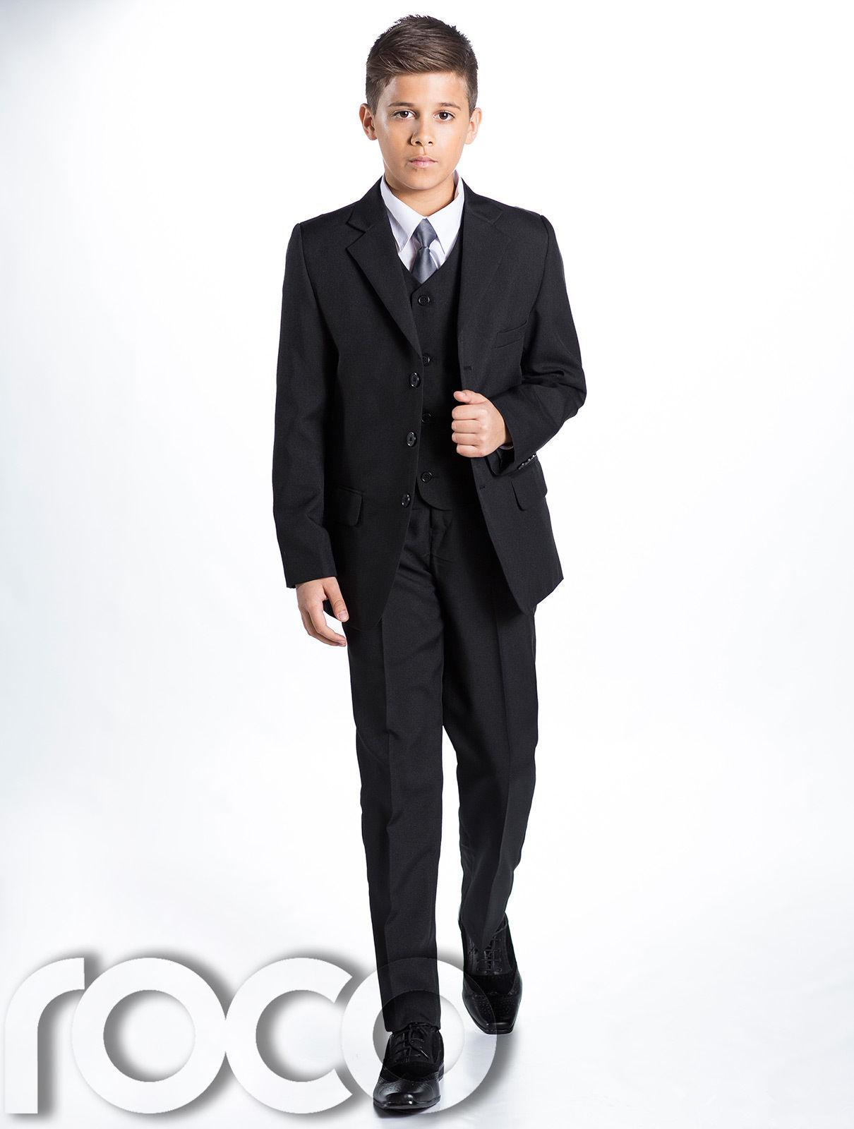 Boys Formal Suits Three Pieces Wedding Tuxedos Dinner Suit Little Kids Young Children Formal Wear Outfits Suit (Jackets+Vests+Pants)