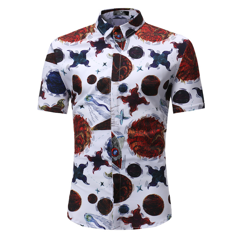 Casual Hawaiian Shirts Men Floral Printing Brand Clothing Shirts Men Short Sleeve Beach Shirt, White
Casual Hawaiian Shirts Men Floral Printing Brand Clothing Shirts Men Short Sleeve Beach Shirt, White