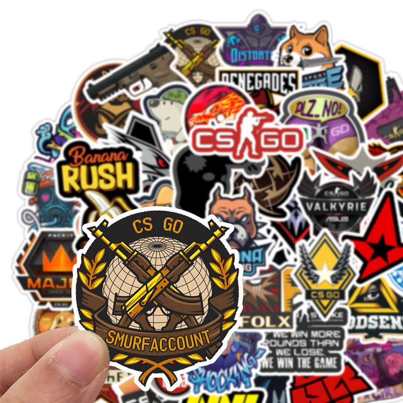 50pcs/Set Game CS GO Counter Stickers Guitar Albums Luggage Laptop Surfboard Skateboard Bicycle Fridge Sticker Decal