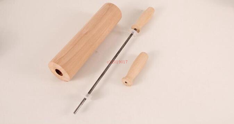 hot Non-stick Flour Stick Wood Rolling Pin Wood Roller Handle Solid Wood Handle Roller Food Silicone Quality