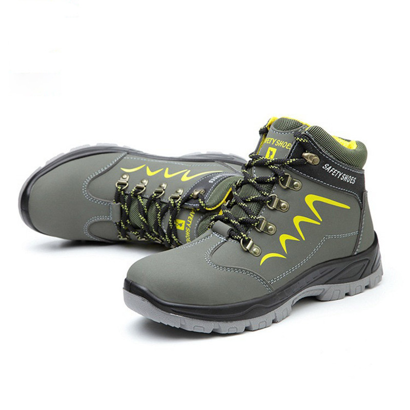 Hot Sale- shoes Men Outdoor Anti-slip Steel Puncture Proof Construction Safety Boots Work Shoes Fashion stab-resistant men's safety shoes