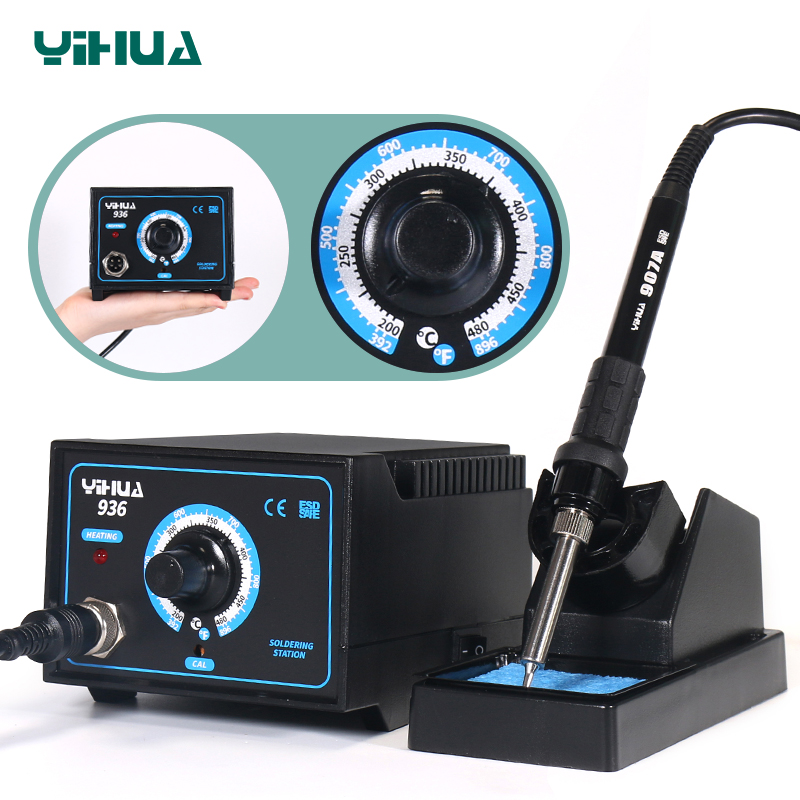 YIHUA 936 45W Soldering Iron Soldering Station Adjustable Constant Temperature Electric Iron Station Repair Tools
YIHUA 936 45W Soldering Iron Soldering Station Adjustable Constant Temperature Electric Iron Station Repair Tools